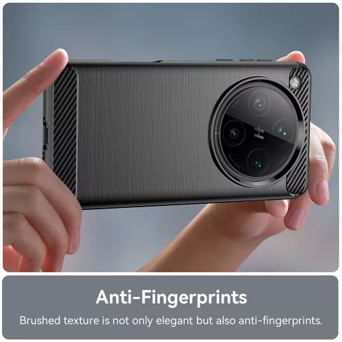 Techsuit - Carbon szilikon tok - Oppo Find X8 Pro - Fekete