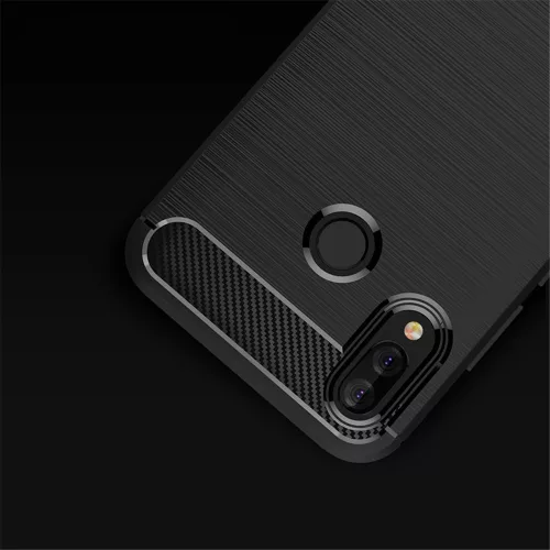 Techsuit - Carbon szilikon tok - Huawei P20 lite - Fekete