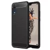 Techsuit - Carbon szilikon tok - Huawei P20 - Fekete