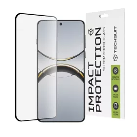   Techsuit - 111D Full Cover / Full Glue üvegfólia / 3D kerekített szélű kijelzőhöz - Oppo Find X8 Pro - Fekete széllel