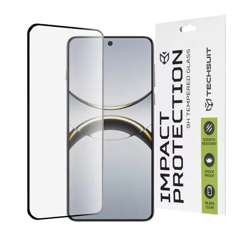 Techsuit - 111D Full Cover / Full Glue üvegfólia / 3D kerekített szélű kijelzőhöz - Oppo Find X8 Pro - Fekete széllel