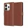 Techsuit - Leather Folio kinyitható tok - Xiaomi Redmi Note 14 4G (Regional) - Barna