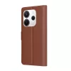 Techsuit - Leather Folio kinyitható tok - Xiaomi Redmi Note 14 4G (Regional) - Barna