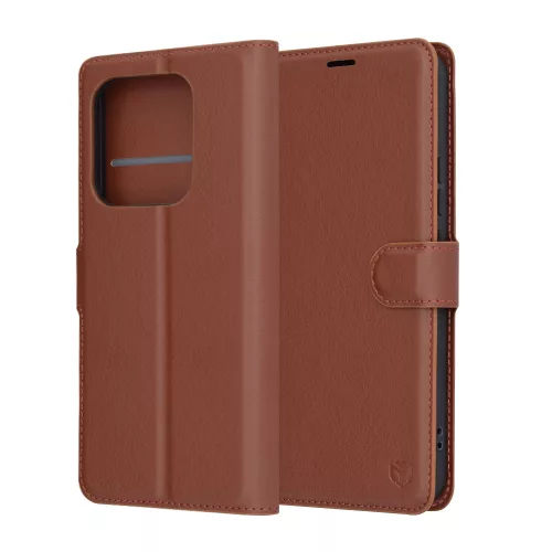 Techsuit - Leather Folio - Xiaomi Redmi Note 14 4G (Regional) - Brown