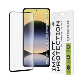  Techsuit - 111D Full Cover / Full Glue üvegfólia - Xiaomi Redmi Note 14 4G (Regional) / Redmi Note 14 5G - Fekete széllel