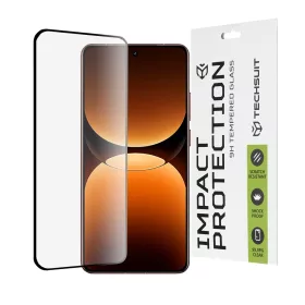   Techsuit - 111D Full Cover / Full Glue üvegfólia / 3D kerekített szélű kijelzőhöz - Realme GT 7 Pro - Fekete széllel