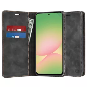  Techsuit - Confy Cover kinyitható tok - Samsung Galaxy A56 5G - Fekete