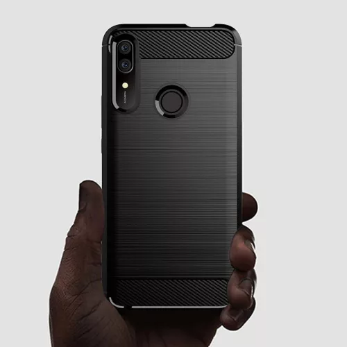 Techsuit - Carbon szilikon tok - Huawei P Smart Z - Fekete