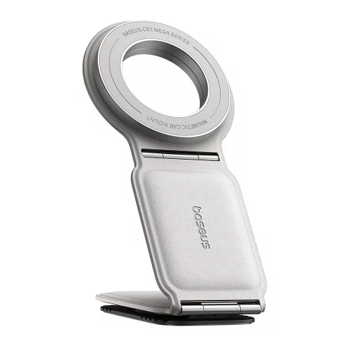 Baseus - Autós tartó PrimeTrip Series C02 (C40169002213-00) - PU Leather, 360°, 25N, Versatile Mounting Option - Moon White