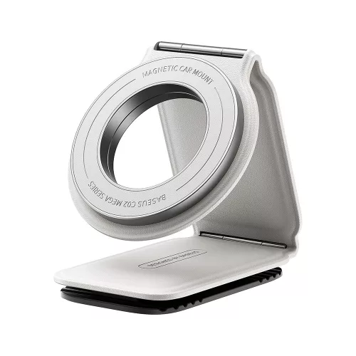 Baseus - Autós tartó PrimeTrip Series C02 (C40169002213-00) - PU Leather, 360°, 25N, Versatile Mounting Option - Moon White