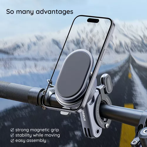 Baseus - Biciklis tartó PrimeTrip Series (C40569001121-00) - 2in1, Bike Mount, Ring Stand, Patented Snap-On - Cosmic Black