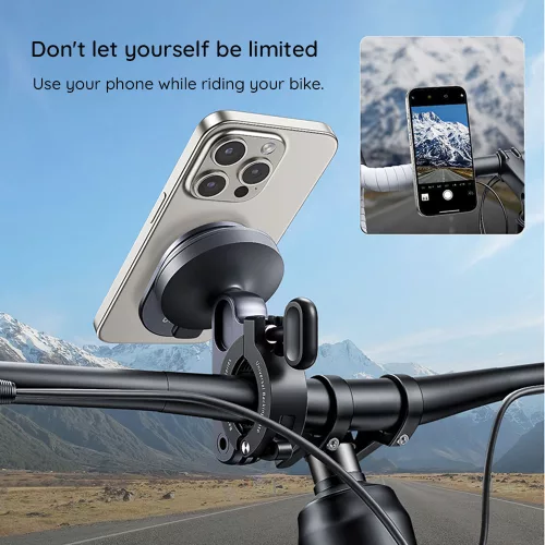 Baseus - Biciklis tartó PrimeTrip Series (C40569001121-00) - 2in1, Bike Mount, Ring Stand, Patented Snap-On - Cosmic Black