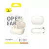 Baseus - Vezeték nélküli fülhallgató Bass 15 Clip (A00079500223-00) - Valódi vezeték nélküli, ENC, Bluetooth 5.4, Nyitott fülű, USB-C - Csillagfehér