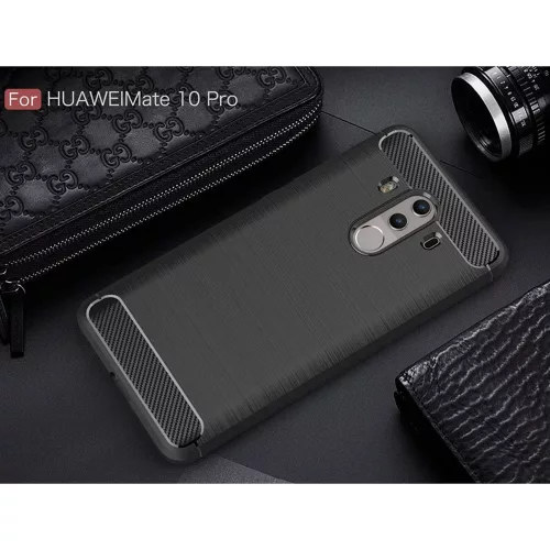Techsuit - Carbon szilikon tok - Huawei Mate 10 Pro - Fekete