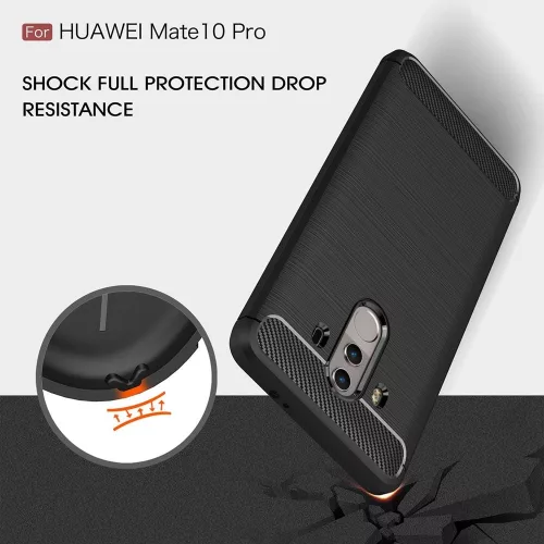 Techsuit - Carbon szilikon tok - Huawei Mate 10 Pro - Fekete