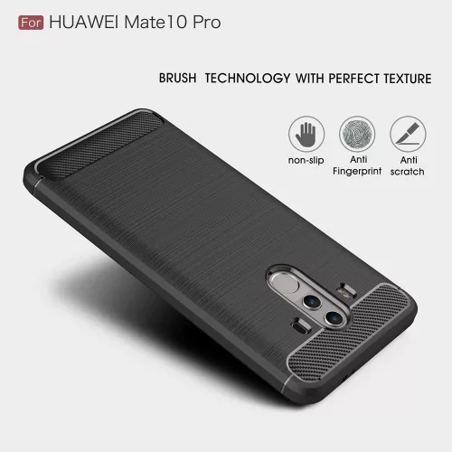 Techsuit - Carbon szilikon tok - Huawei Mate 10 Pro - Fekete