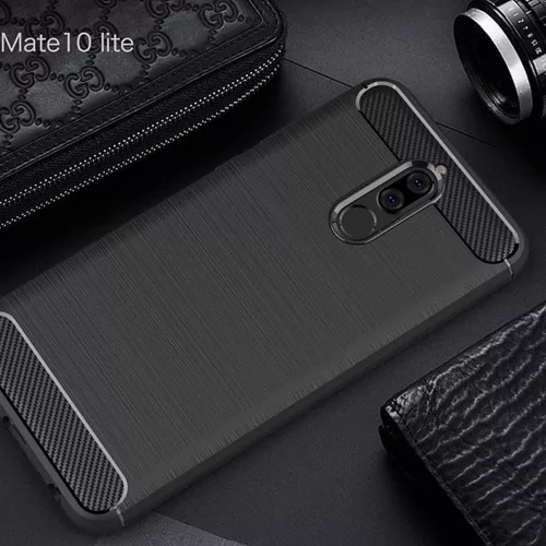 Techsuit - Carbon szilikon tok - Huawei Mate 10 Lite - Fekete
