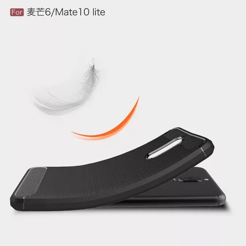 Techsuit - Carbon szilikon tok - Huawei Mate 10 Lite - Fekete