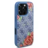 Guess - Hardcase 4G Flower Print MagSafe (GUHMP16LP4ROPEMCB) - iPhone 16 Pro - Blue