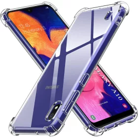   Techsuit - Shockproof Átlátszó Ütésálló Szilikon tok - Samsung Galaxy A10 - Átlátszó