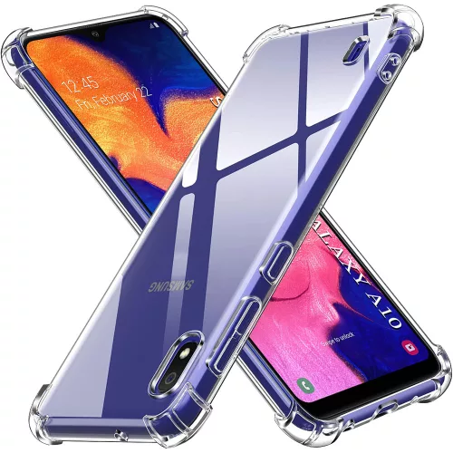 Techsuit - Shockproof Átlátszó Ütésálló Szilikon tok - Samsung Galaxy A10 - Átlátszó