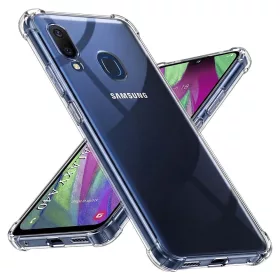   Techsuit - Shockproof Átlátszó Ütésálló Szilikon tok - Samsung Galaxy A40 - Átlátszó