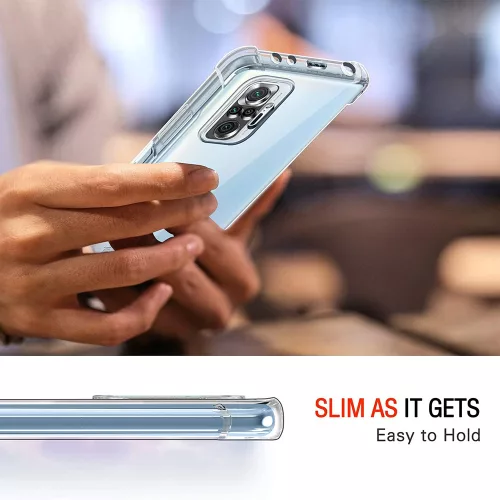 Techsuit - Shockproof Átlátszó Ütésálló Szilikon tok - Xiaomi Redmi Note 10 4G / Note 10S / Poco M5s - Átlátszó