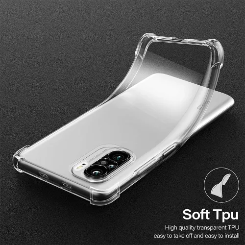Techsuit - Shockproof Átlátszó Ütésálló Szilikon tok - Xiaomi Mi 11i / Poco F3 - Átlátszó