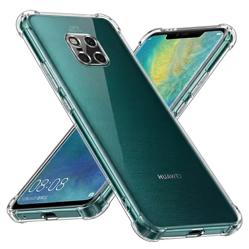 Techsuit - Shockproof Átlátszó Ütésálló Szilikon tok - Huawei Mate 20 Pro - Átlátszó