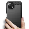 Techsuit - Carbon szilikon tok - Xiaomi Mi 11 Lite 4G / Mi 11 Lite 5G / 11 Lite 5G NE - Fekete