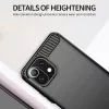 Techsuit - Carbon szilikon tok - Xiaomi Mi 11 Lite 4G / Mi 11 Lite 5G / 11 Lite 5G NE - Fekete
