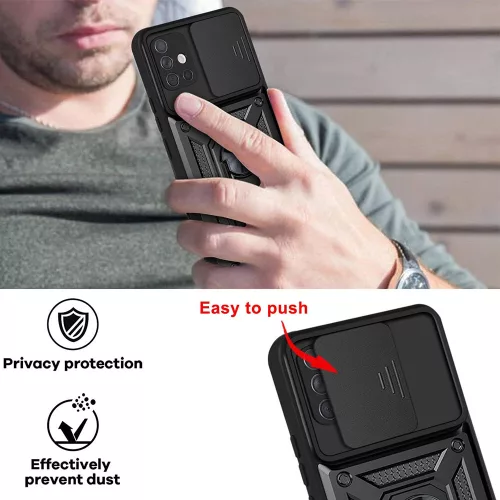 Techsuit - CamShield ütésálló tok - Samsung Galaxy A51 4G - Fekete