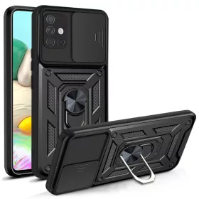   Techsuit - CamShield ütésálló tok - Samsung Galaxy A71 4G - Fekete