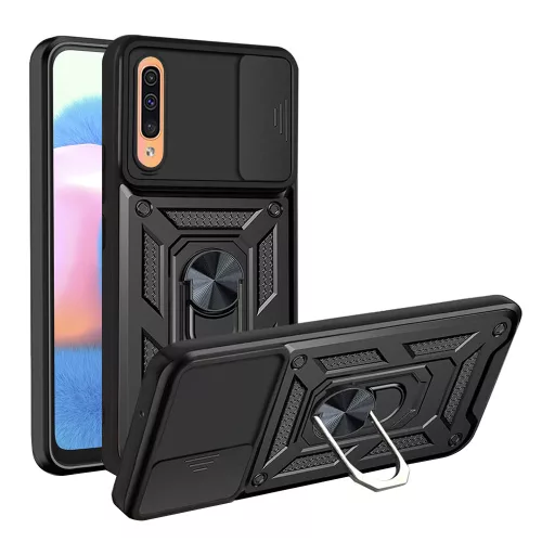 Techsuit - CamShield ütésálló tok - Samsung Galaxy A30s / A50 / A50s - Fekete