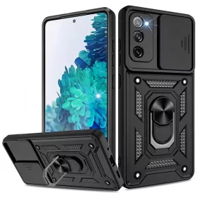   Techsuit - CamShield ütésálló tok - Samsung Galaxy Note 20 4G / Note 20 5G - Fekete