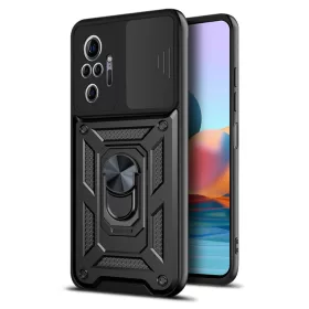   Techsuit - CamShield ütésálló tok - Xiaomi Redmi Note 10 Pro / Note 10 Pro Max - Fekete