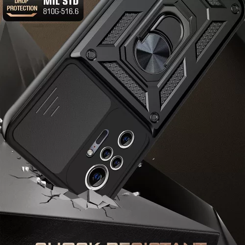 Techsuit - CamShield ütésálló tok - Xiaomi Redmi Note 10 Pro / Note 10 Pro Max - Fekete