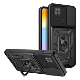   Techsuit - CamShield ütésálló tok - Xiaomi Redmi 9C / Redmi 9C NFC - Fekete