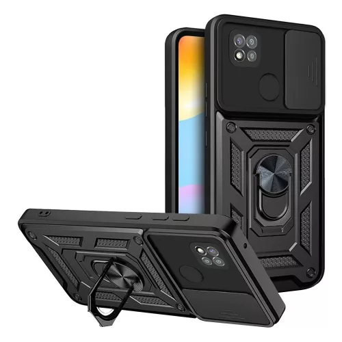 Techsuit - CamShield ütésálló tok - Xiaomi Redmi 9C / Redmi 9C NFC - Fekete