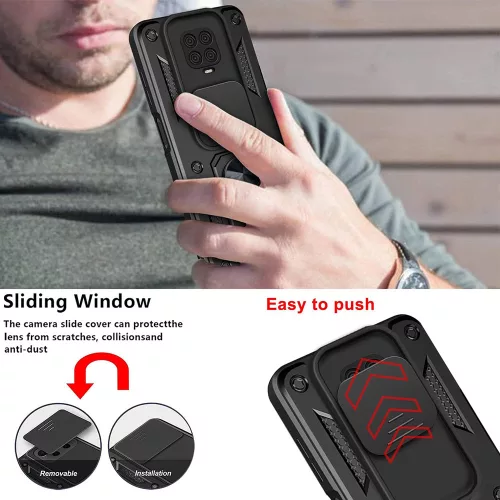 Techsuit - CamShield ütésálló tok - Xiaomi Redmi 9C / Redmi 9C NFC - Fekete