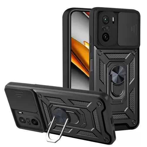 Techsuit - CamShield ütésálló tok - Xiaomi Mi 11i / Poco F3 - Fekete