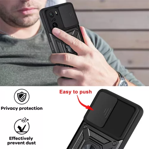 Techsuit - CamShield ütésálló tok - Xiaomi Mi 11i / Poco F3 - Fekete