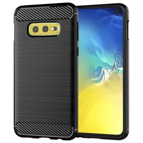   Techsuit - Carbon szilikon tok - Samsung Galaxy S10e - Fekete