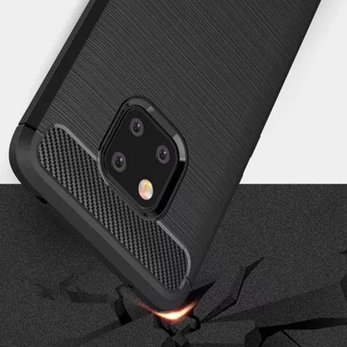 Techsuit - Carbon szilikon tok - Huawei Mate 20 Pro - Fekete