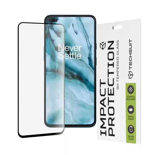 Techsuit - 111D Full Cover / Full Glue üvegfólia - OnePlus Nord 5G - Fekete széllel