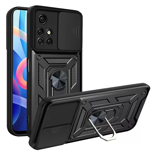 Techsuit - CamShield ütésálló tok - Xiaomi Redmi 10 2021 / Redmi 10 2022 - Fekete