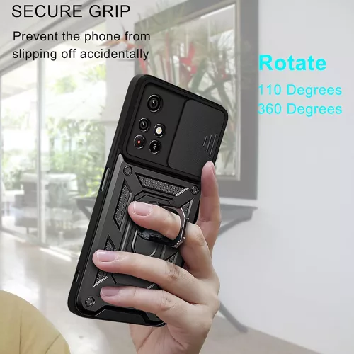 Techsuit - CamShield ütésálló tok - Xiaomi Redmi 10 2021 / Redmi 10 2022 - Fekete