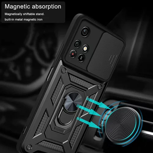Techsuit - CamShield ütésálló tok - Xiaomi Redmi 10 2021 / Redmi 10 2022 - Fekete