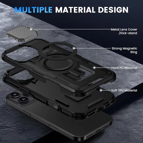 Techsuit - CamVault MagSafe - iPhone 16 - Black