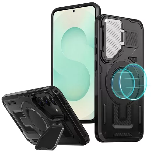 Techsuit - Camvault MagSafe ütésálló tok - Samsung Galaxy S25 Plus - Fekete